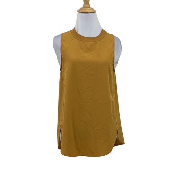Athleta Tank Top Womens Extra Small Yarrow Zephyr Slit Hem Lightweight Stretch - Picture 1 of 9